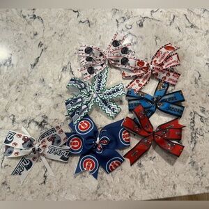 Craft Team Spirit Hair Bows - Red, Blue, White
